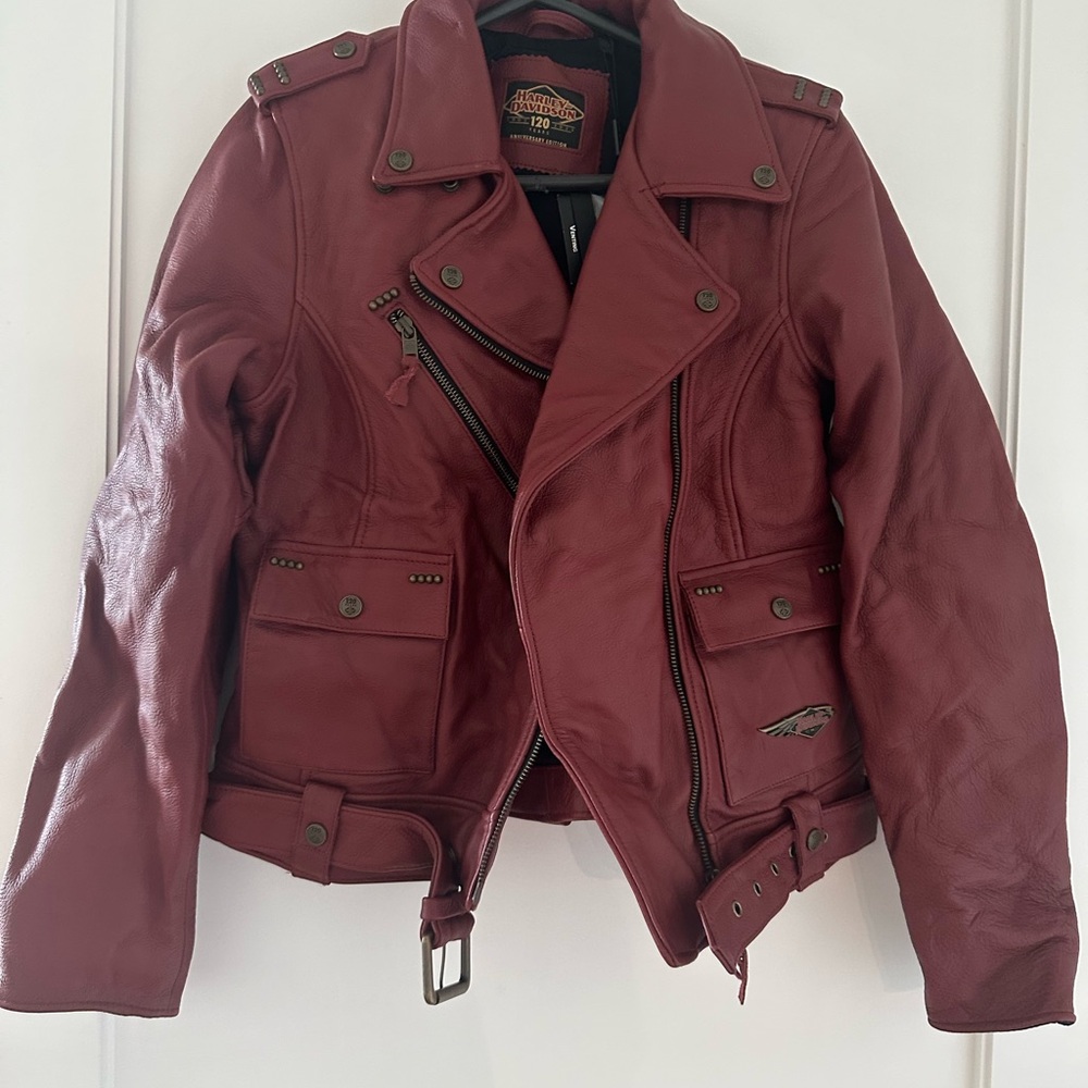 Women's Red Leather Jacket
